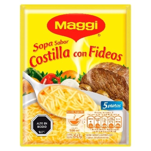 costilla con fideos Maggi